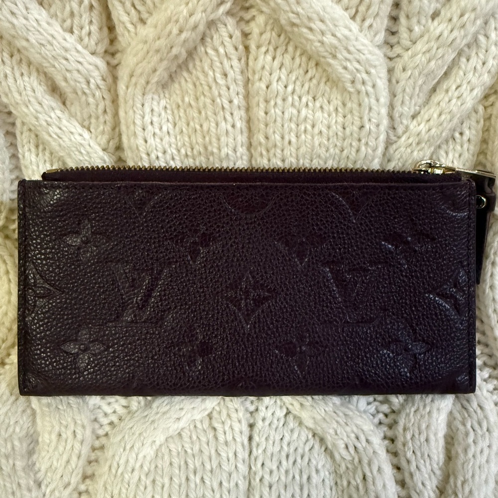 Louis Vuitton Dark Purple Mono Embossed Coin Purse